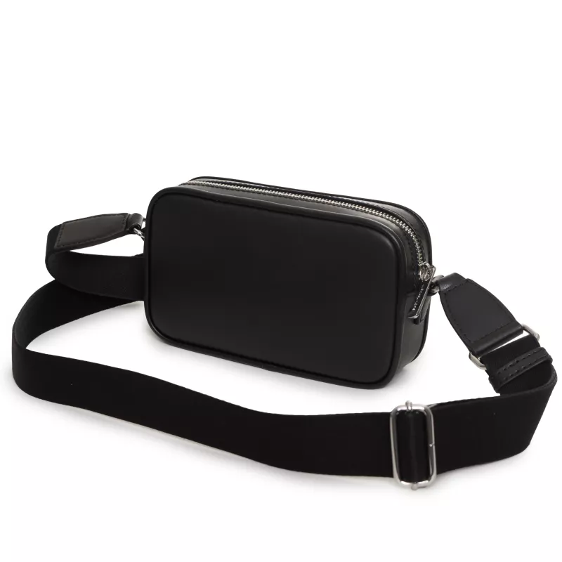 Torba na ramię Michael Kors Jet Set Travel Crossbody Bag Czarny Signature Print Powlekane Płótno