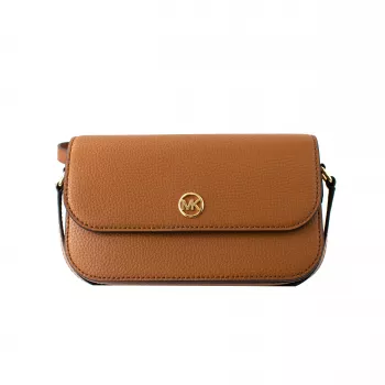 Torba na ramię Michael Kors Jet Set Travel w kolorze Luggage, z nadrukiem logo na powlekanym płótnie, okuciami w kolorze złotym