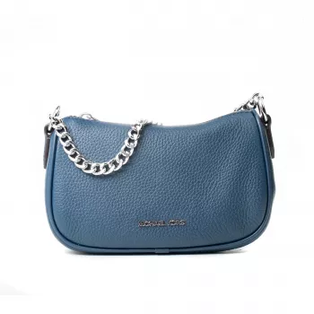 Torba na ramię Michael Kors Jet Set Travel Crossbody Bag Navy Signature Coated Canvas