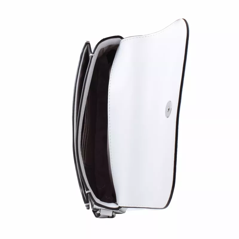 Torba na ramię Michael Kors Jet Set Travel Crossbody Optic White Saffiano Leather 35F4STVC1LOPT