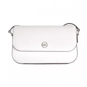 Torba na ramię Michael Kors Jet Set Travel Crossbody Optic White Saffiano Leather 35F4STVC1LOPT