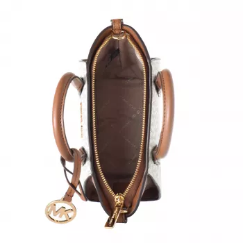 Torba na ramię Michael Kors Jet Set Travel Vanilla Signature Coated Canvas