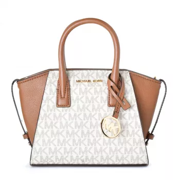 Torba na ramię Michael Kors Jet Set Travel Vanilla Signature Coated Canvas