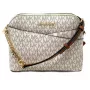 Torba na ramię Michael Kors Jet Set Travel Vanilla Signature Coated Canvas Złote Okucia 35F1GTVC6B