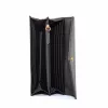 Michael Kors Jet Set Travel Phone Case Wallet, Czarna skóra Saffiano, okucia w kolorze złotym, zapięcie na zamek dookoła, odpinany pasek na nadgarstek, 6 kieszeni na karty, przegroda na banknoty, przegroda na telefon