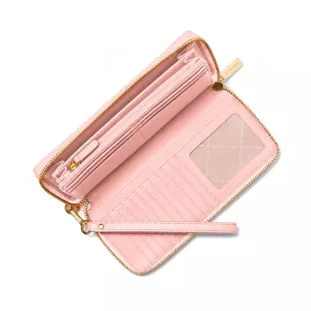 MICHAEL KORS Jet Set Travel Saffiano Leather Flat Multifunction Pouch w kolorze Powder Blush (35S6GTVE9LPOW)