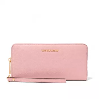 MICHAEL KORS Jet Set Travel Saffiano Leather Flat Multifunction Pouch w kolorze Powder Blush (35S6GTVE9LPOW)
