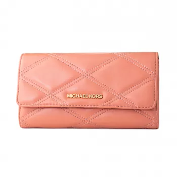 Michael Kors Jet Set Travel Saffiano Leather Phone Case Wallet Wristlet Brown Acorn 35S2GTVF3USRT