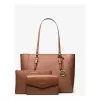 MICHAEL KORS Jet Set Travel Torebka ze skóry Saffiano zestaw - Luggage - damska 35R3GCFT3TLUG (33x28x12cm)