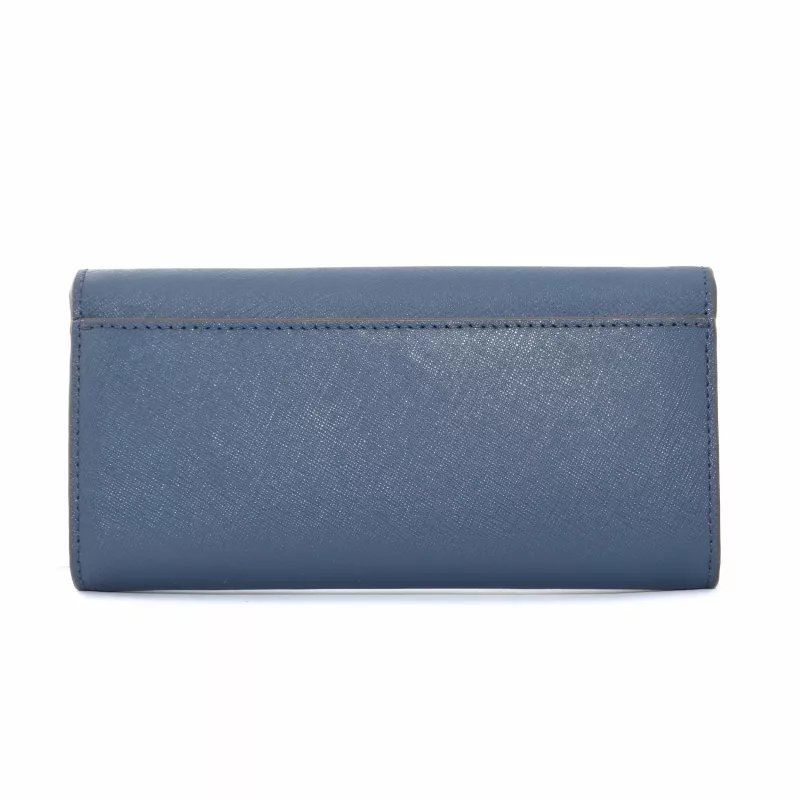 Michael Kors Jet Set Travel Saffiano Leather Wristlet Wallet in Navy with Gold-Tone Hardware
