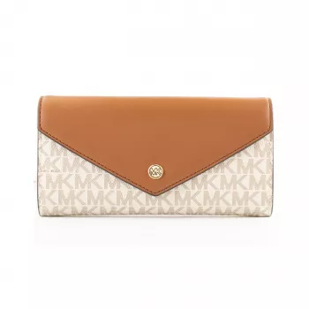 Michael Kors Jet Set Travel Vanilla Signature Coated Canvas Torba na ramię 35F3GTVE7BVAN