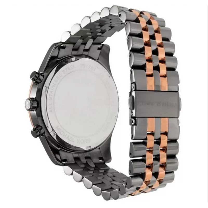 Zegarek męski Michael Kors Lexington Chronograf Kwarcowy MK8561 45mm Stal nierdzewna Niebieska tarcza