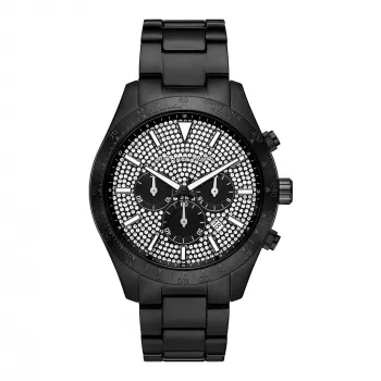 Zegarek męski Michael Kors Lexington MK8899 kwarcowy chronograf 46mm niebieska tarcza srebrna stal nierdzewna
