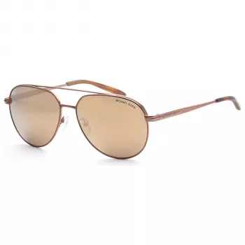 Okulary przeciwsłoneczne Michael Kors MK1142-18927P Aviator dla mężczyzn - oprawka gunmetal, szare soczewki polaryzacyjne, 60/15/145 mm