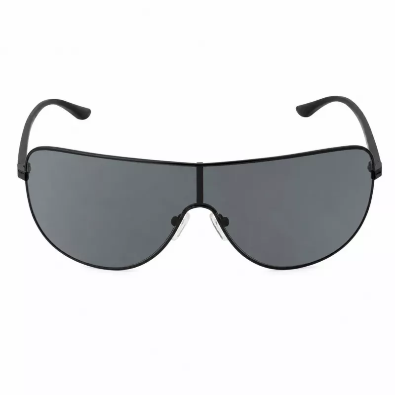Okulary przeciwsłoneczne Michael Kors MK-1113-BLACK - Prostokątna oprawka acetatowa z soczewkami w kolorze dymnego szarości