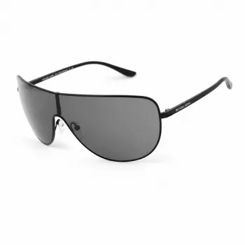 Okulary przeciwsłoneczne Michael Kors MK-1113-BLACK - Prostokątna oprawka acetatowa z soczewkami w kolorze dymnego szarości