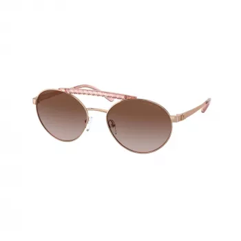 Okulary przeciwsłoneczne Michael Kors MK1083-110813 dla kobiet, przezroczysta szara oprawka, ciemnoszare soczewki, pilot 55mm