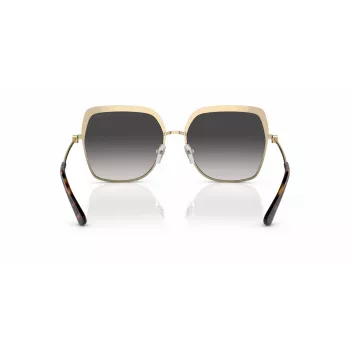 Okulary przeciwsłoneczne Michael Kors MK1141-10188G dla kobiet - czarna oprawka acetatowa, szare soczewki gradientowe, 57mm