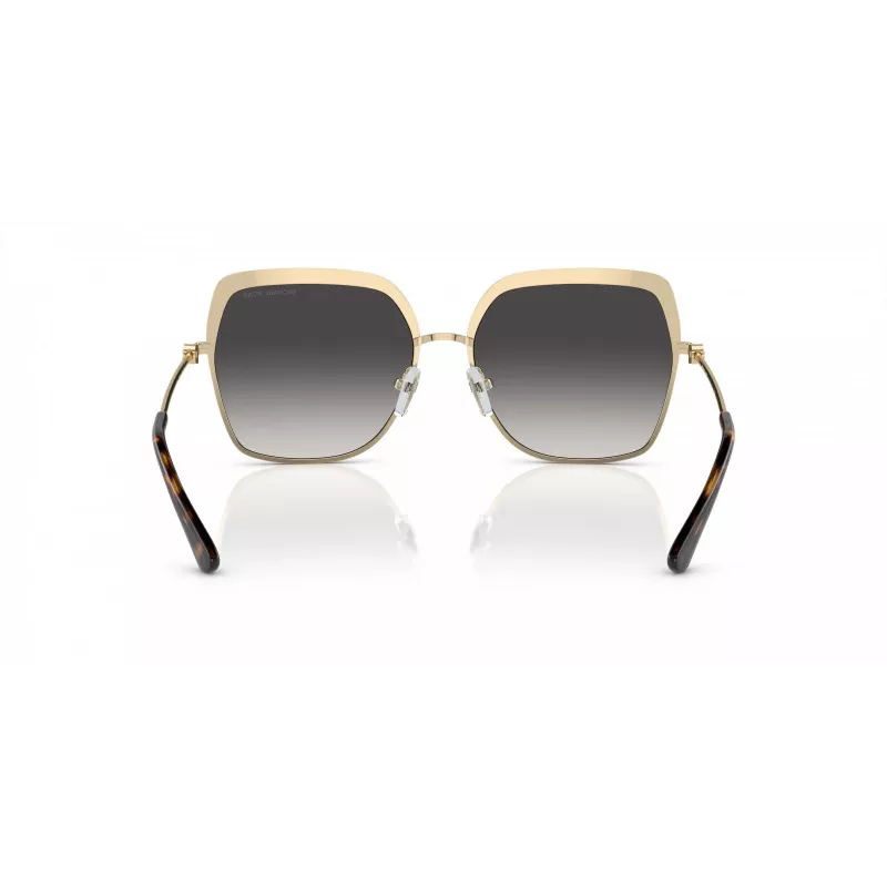 Okulary przeciwsłoneczne Michael Kors MK1141-10188G dla kobiet - czarna oprawka acetatowa, szare soczewki gradientowe, 57mm