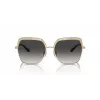Okulary przeciwsłoneczne Michael Kors MK1141-10188G dla kobiet - czarna oprawka acetatowa, szare soczewki gradientowe, 57mm