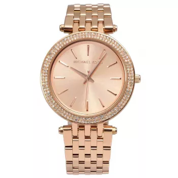 Michael Kors MK3192 Damski Zegarek Kwarcowy - Stal szlachetna w kolorze różowego złota, 39 mm