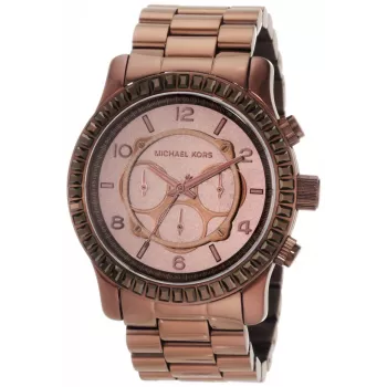 Zegarek Michael Kors MK5543 Damski ze Stali Nierdzewnej w Kolorze Różowego Złota, Chronograf, 43mm