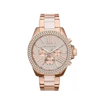 Zegarek damski Michael Kors MK6096 ze stali nierdzewnej w kolorze różowego złota, chronograf, 42 mm