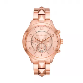 Zegarek Michael Kors Pyper Damski ze Stali Szlachetnej w Kolorze Różowego Złota Chronograf MK6713