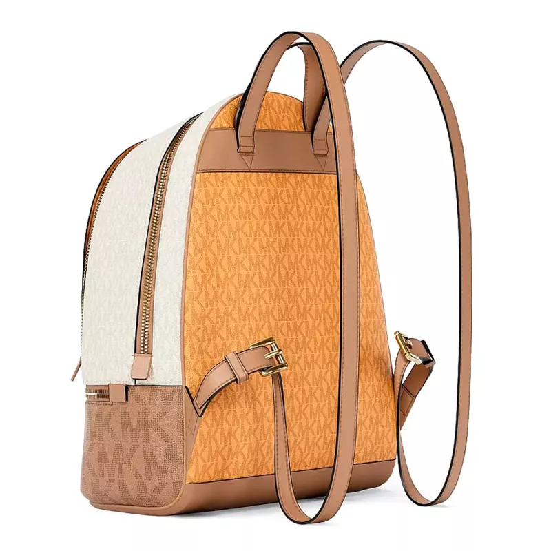 Michael Kors Raven Backpack Vanilla Saffiano Leather Women's Medium 35S5GRAB6VORA