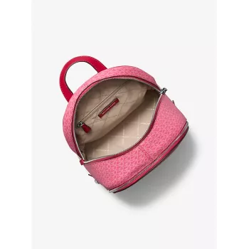 Plecak Michael Kors Rhea Dark Berry ze skóry Saffiano dla kobiet 27x26x14 cm