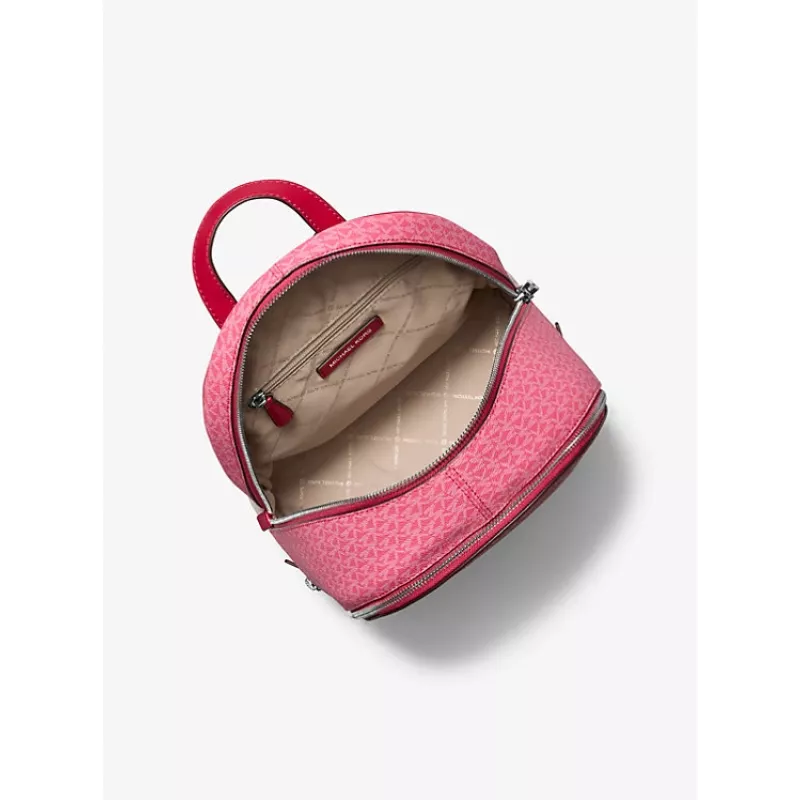 Plecak Michael Kors Rhea Dark Berry ze skóry Saffiano dla kobiet 27x26x14 cm
