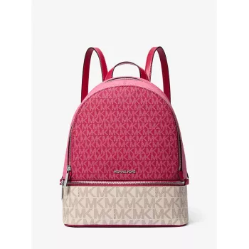 Plecak Michael Kors Rhea Dark Berry ze skóry Saffiano dla kobiet 27x26x14 cm