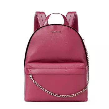 Michael Kors Rhea Plecak Średni Ciemna Jagoda Saffiano Skóra Złote Okucia
