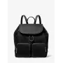 Michael Kors Plecak unisex 30S4SRKB7CBLA – Czarna skóra groszkowana, zamek od góry, 34x35x14 cm