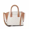 Torba na ramię Michael Kors Voyager Vanilla Signature Coated Canvas