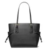 MICHAEL KORS Voyager Damska Czarna Torebka Tote ze Skóry Crossgrain 31x28x15 cm