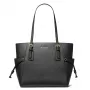 MICHAEL KORS Voyager Damska Czarna Torebka Tote ze Skóry Crossgrain 31x28x15 cm