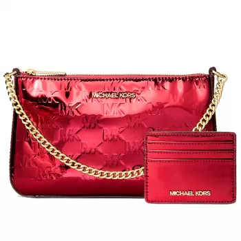 Zestaw torebek MICHAEL KORS 35F5GGZD6OCHE - Torba na ramię z sygnowanego powlekanego płótna z dopasowanym woreczkiem (24x15x8 cm)