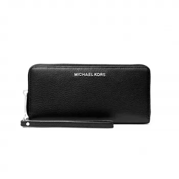 Michael Kors Damski Portfel Continental Jet Set Travel ze Skóry Saffiano Czarny 35F7STVE7LBLK