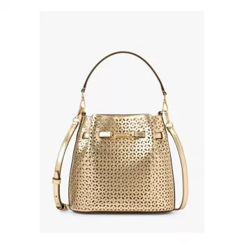 Damska torba na ramię Michael Kors Jet Set Travel 35S6G2ZC1KPAL - Signature Canvas, okucia w kolorze złotym