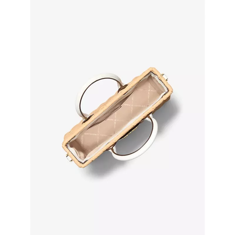 Michael Kors Damska torba crossbody Jet Set Travel 35T4G7ZC5WOPT - Signature Canvas, okucia w kolorze złotym