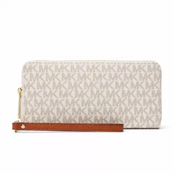 Michael Kors Damski portfel składany Jet Set Travel z sygnowanego płótna powlekanego, okucia w kolorze złota - 35F8GTVT3BVNL
