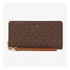 MICHAEL KORS Women's Jet Set Travel Wristlet in Brown Signature Canvas - 35S6GTVE9BBRO