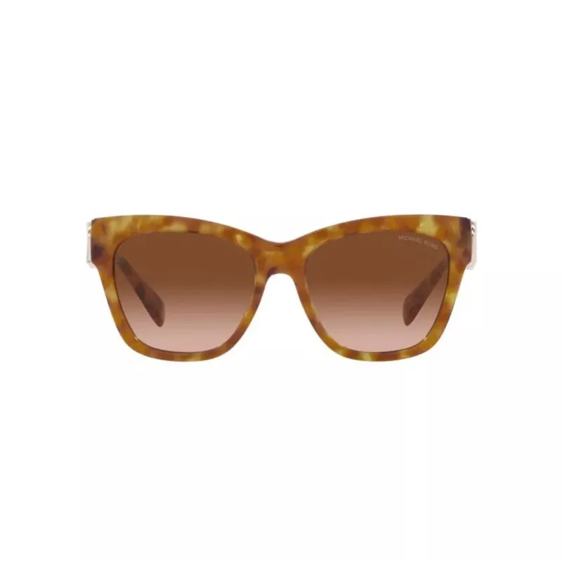 Okulary przeciwsłoneczne Michael Kors MK2182U dla kobiet - oprawka z ciemnego szylkretowego acetatu, brązowe soczewki gradientowe, 55 mm