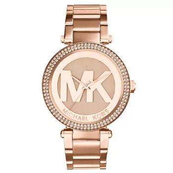 MICHAEL KORS Damski zegarek chronograf MK5865 - 39mm różowe złoto stal szlachetna