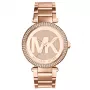 MICHAEL KORS Damski zegarek chronograf MK5865 - 39mm różowe złoto stal szlachetna