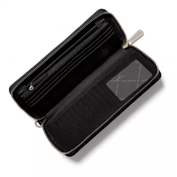 MICHAEL KORS Damski Portfel i Etui na Telefon ze Skóry Saffiano, Czarny (Jet Set Travel) - 35S6STVE9LBLA