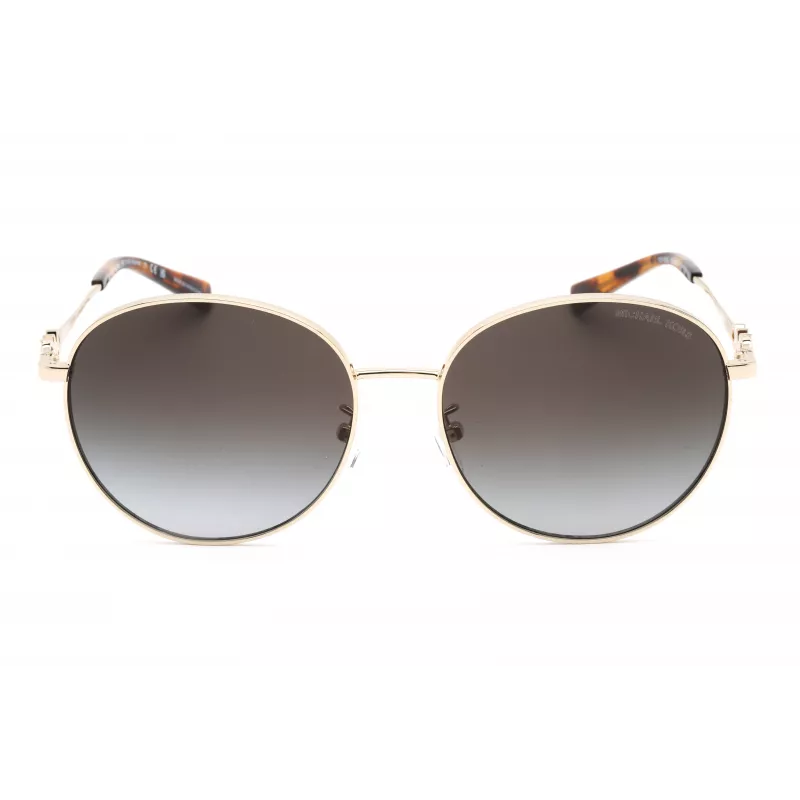 Okulary przeciwsłoneczne Michael Kors damskie MK1119-10148G Kwadratowa przezroczysta szara oprawka soczewki gradientowe szare 57/16/140 mm