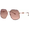 Okulary przeciwsłoneczne Michael Kors damskie MK1127J110813 - Oprawka z acetatu w kolorze szylkretu, brązowe soczewki gradientowe, 59 mm