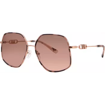 Okulary przeciwsłoneczne Michael Kors damskie MK1127J110813 - Oprawka z acetatu w kolorze szylkretu, brązowe soczewki gradientowe, 59 mm